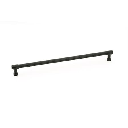 Emtek Jasper Cabinet Pull with 12 in Center to Center Flat Black Finish 86692US19